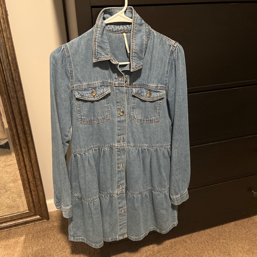 Free People denim mini dress/tunic
